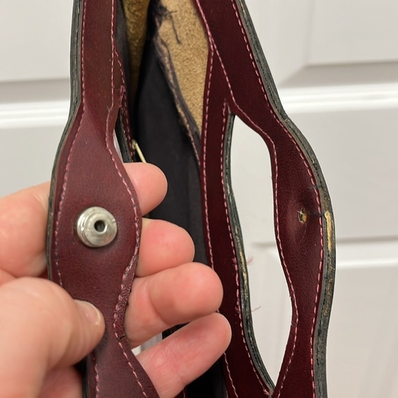 Oxblood Leather Handle Clutch - Picture 6 of 8